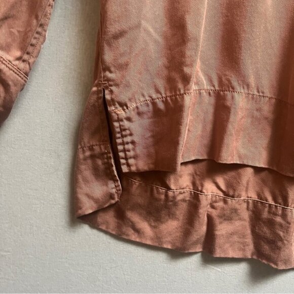 Lou & Grey tencel tunic blush pink long sleeve oversize blouse Sz XS - Picture 4 of 10